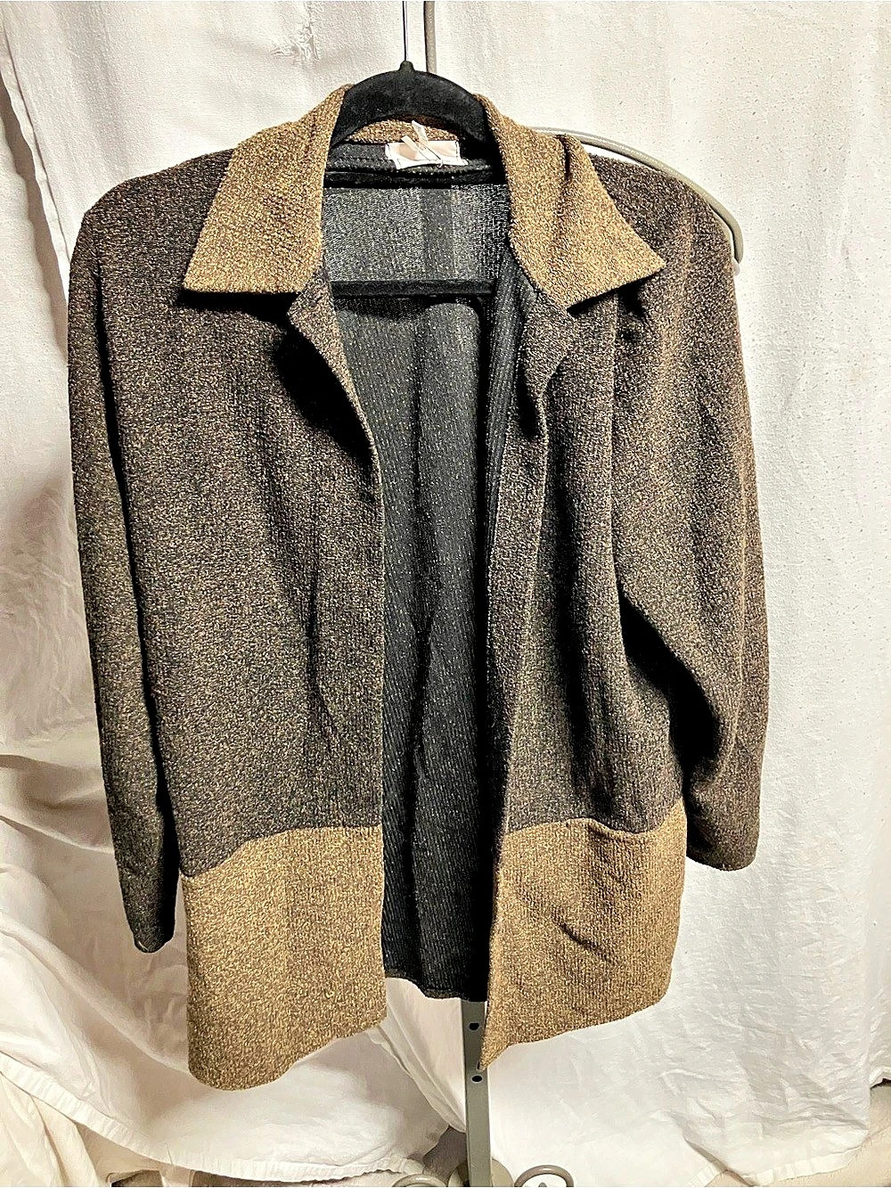 Zuar Color Block open Blazer in Brown & Black Size XL